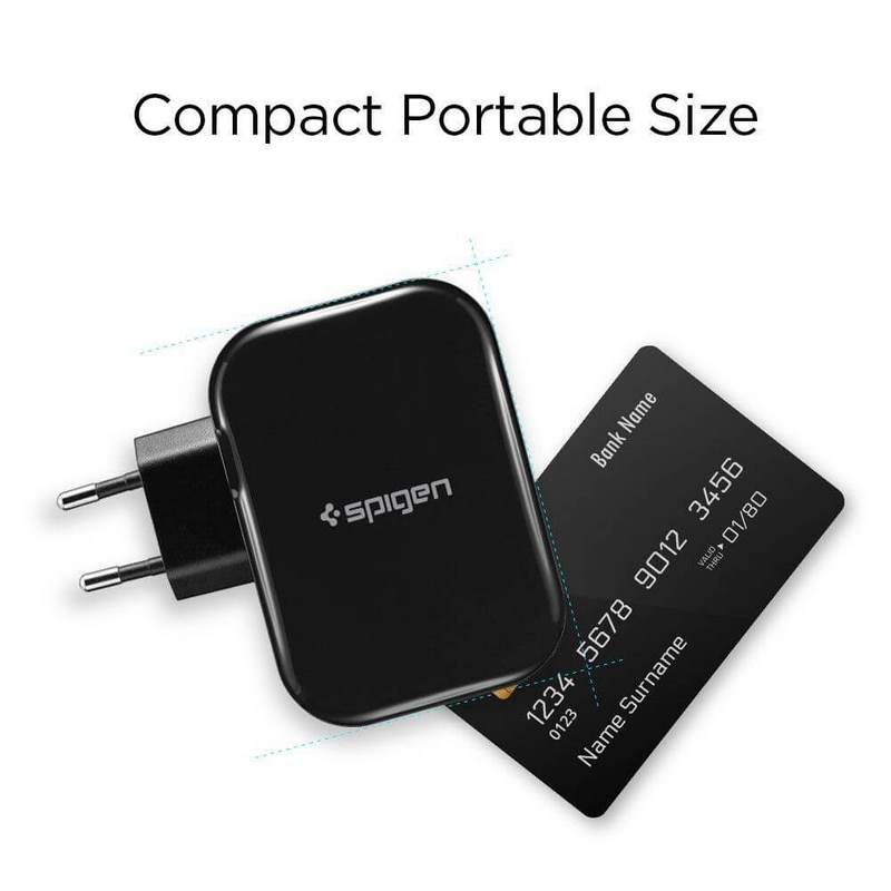 Củ Sạc Spigen Essential F401 4-Port USB Wall Charger - Hàng Chính Hãng