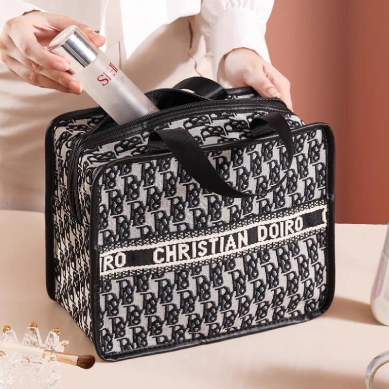 Túi Đựng Mỹ Phẩm Nước Hoa Nữ Di Động Phong Cách Houndstooth Dung Lượng Lớn Túi Bảo Quản Mỹ Phẩm Giá Trị Cao