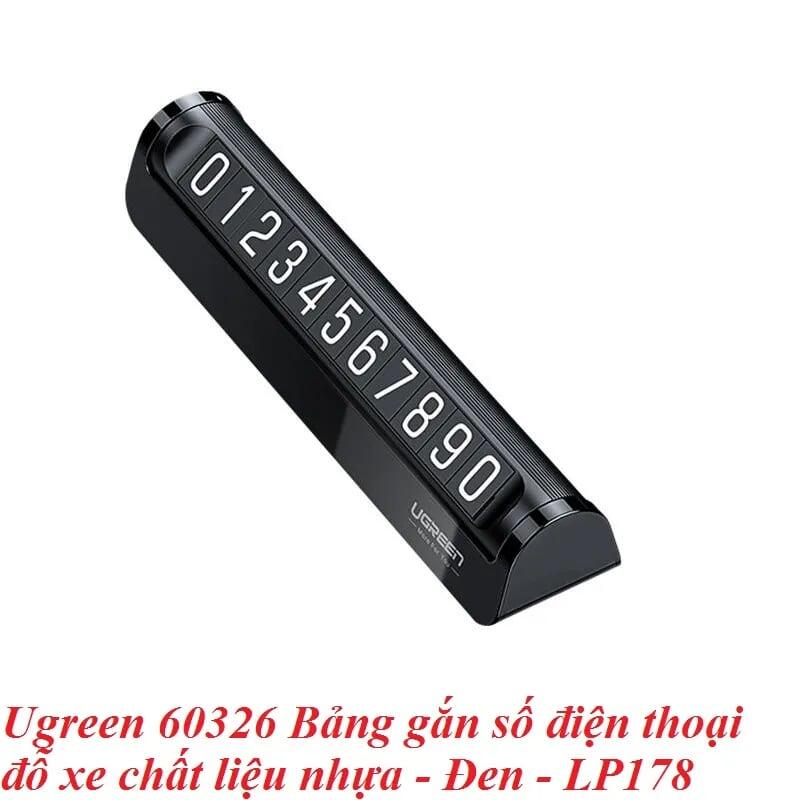 Ugreen UG60326LP178TK Màu Đen Bảng gắn số điện thoại đỗ xe chất liệu nhựa - HÀNG CHÍNH HÃNG