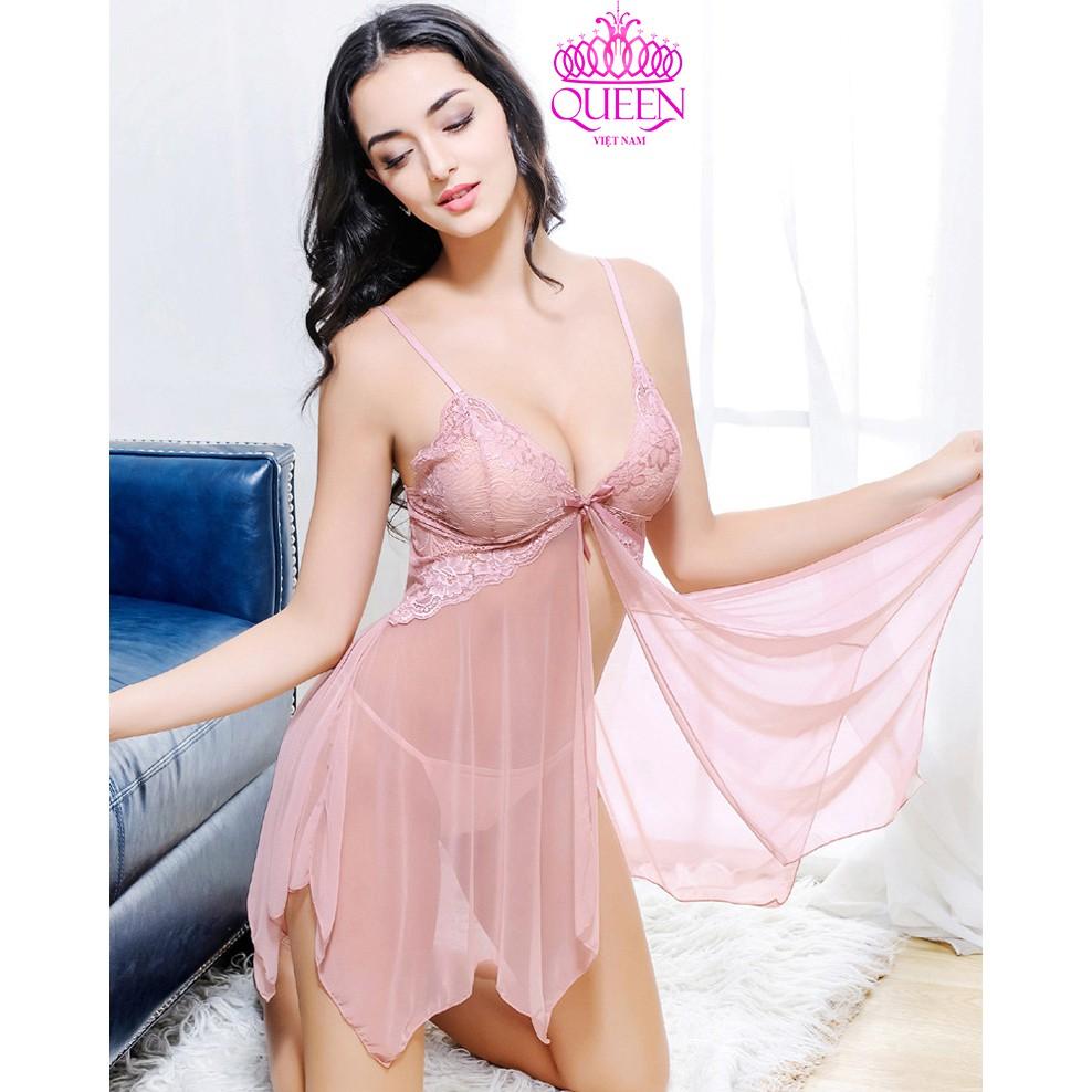 Váy ngủ gợi cảm cao cấp VNS322 - váy ngủ xẻ tà siêu quyến rũ