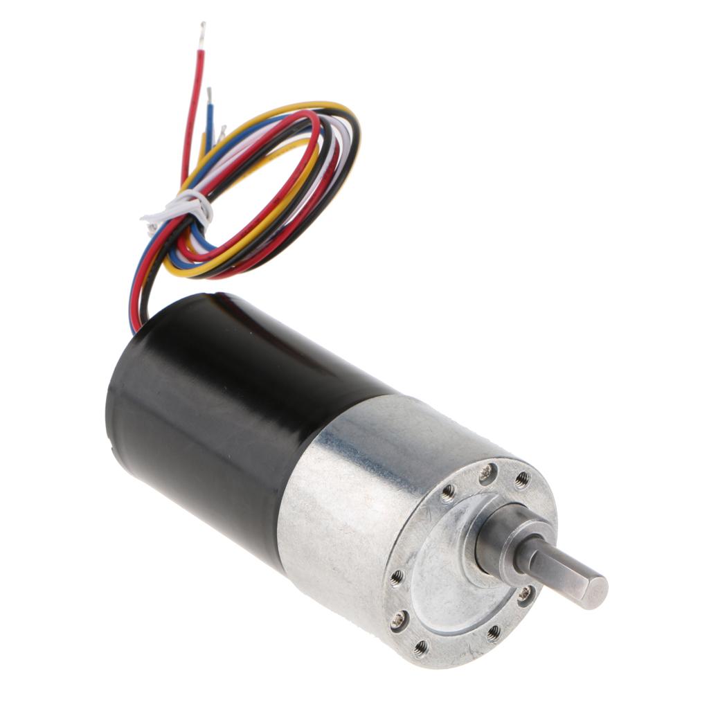 DC 12V 5 Wired High Torque Brushless DC Motor Speed Reduction Electrics 36mm