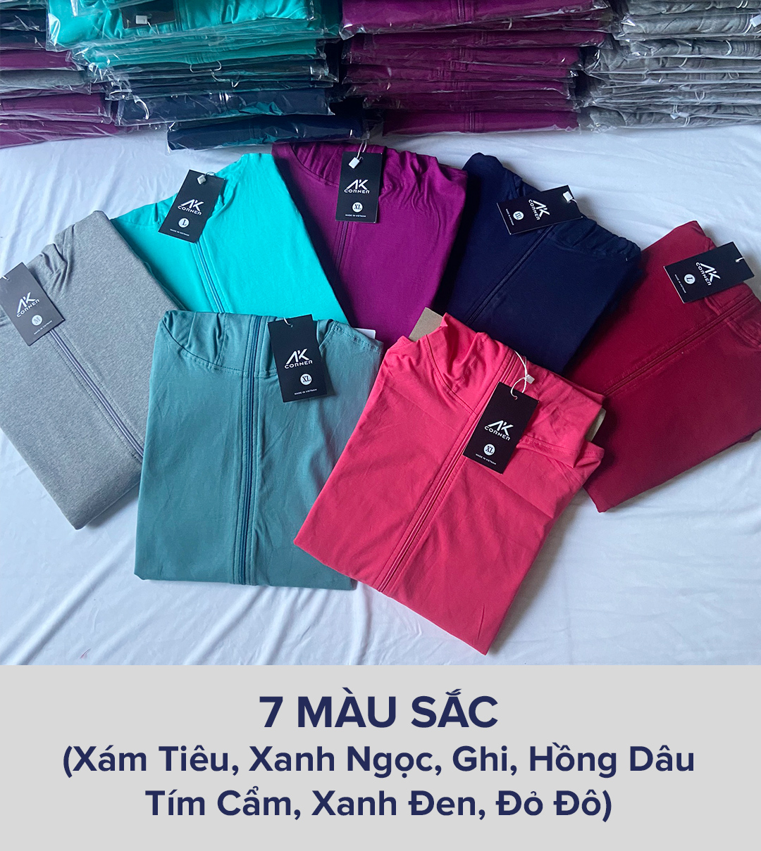 Hình ảnh Áo khoác nữ cao cấp 100% Cotton 4 chiều thoáng mát, chống nắng tốt, thấm hút mồ hôi, chống tia UV bảo vệ cơ thể