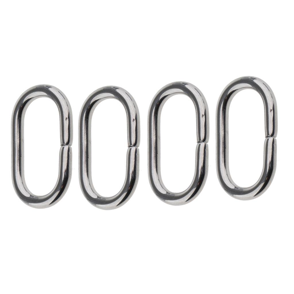 4 Piece Stainless Steel Nylon  Strap Belt Loop  Keeper