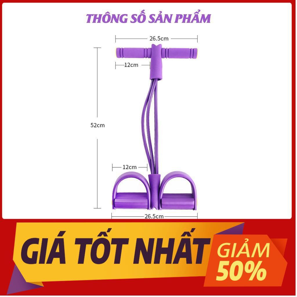 Dây kéo tập cơ bụng lưng tummy đa năng 4 ống đàn hồi hỗ trợ gym gập tại nhà giúp cho dáng chuẩn vòng eo thon