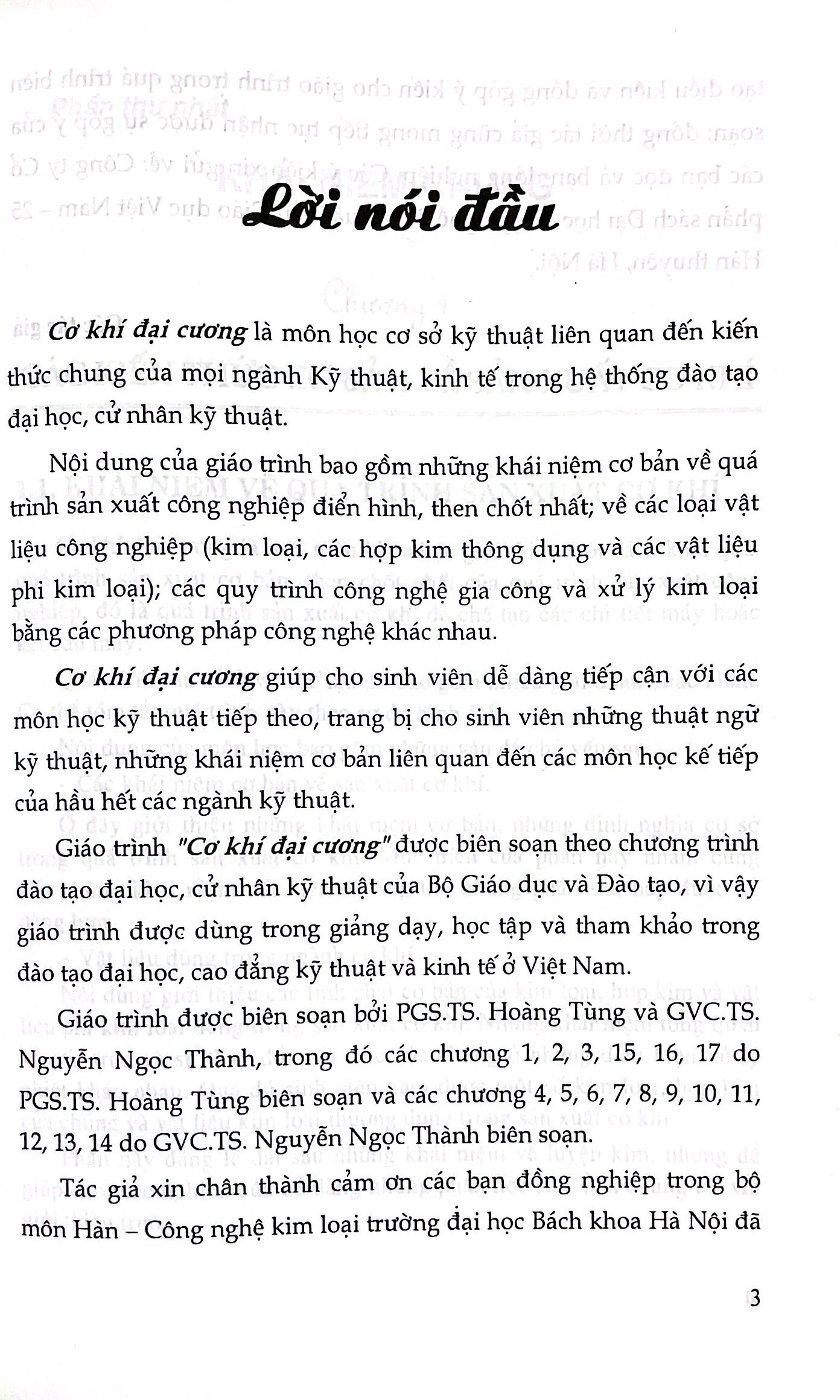 Giáo Trình Cơ Khí Đại Cương- Dùng Trong Đào Tạo Cử Nhân Kỹ Thuật