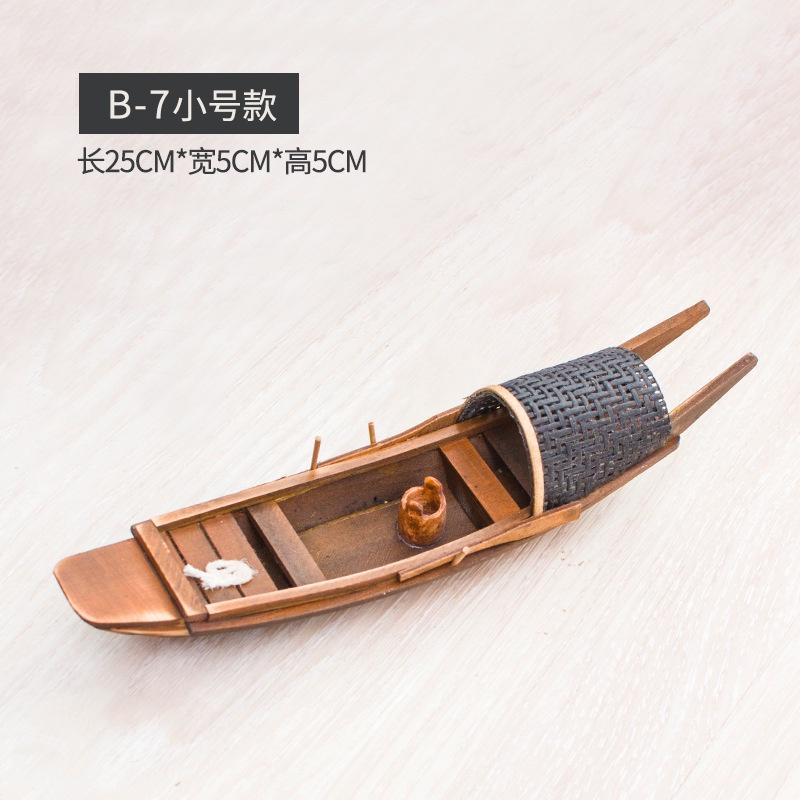 Mô hình thuyền gỗ nổi trang trí bể cá, bể thủy sinh