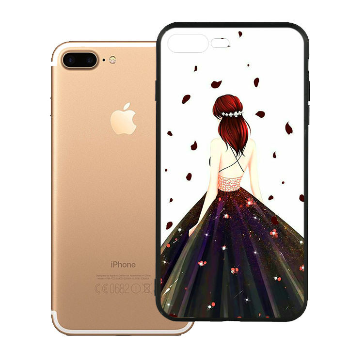 Ốp lưng viền TPU cho điện thoại Iphone 7 Plus/8 Plus - Girl 03