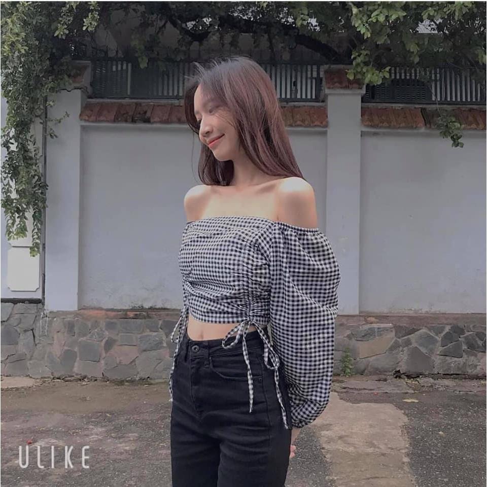 Croptop rút dây nhiều màu