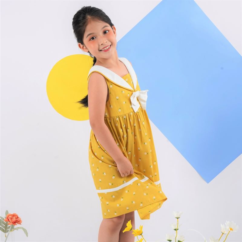 Váy đầm cho bé gái cao cấp Econice V006. Size 5, 6, 7, 8, 10 tuổi mặc mùa hè