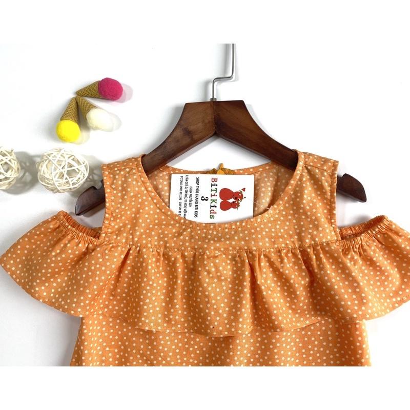 Đầm bé gái,váy trẻ em đuôi cá ,BITIKIDS, họa tiết chấm bi kate cotton size 0 đến 5 tuổi