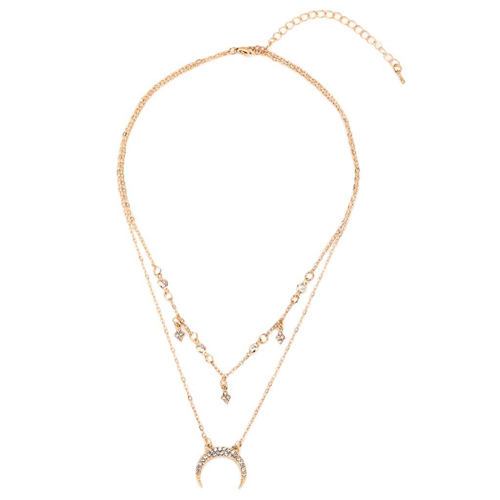 Elegant Double Layer Necklace For Women With Pendant 's Jewelry Gift