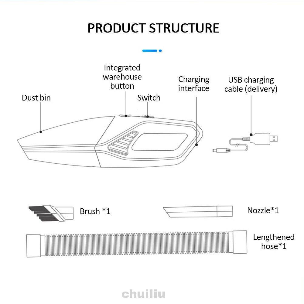 Máy Hút Bụi Không Dây Sạc Usb 120w Chất Lượng Cao