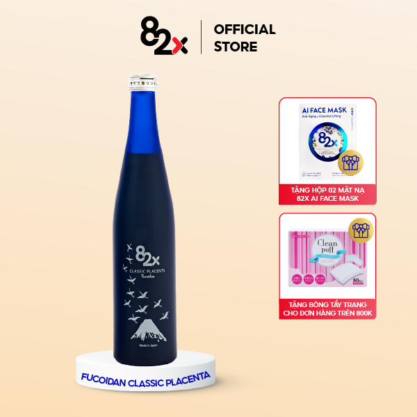 Nước Uống 82X FUCOIDAN PLACENTA Hàm Lượng 450.000mg Placenta Từ Heo Shizuoka Và Fucoidan Từ Tảo Nâu Mozuku