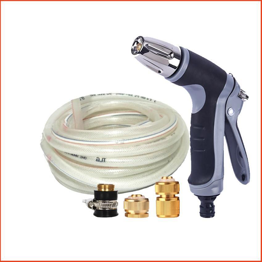Vòi phun xịt rửa xe, tưới cây chuyên nghiệp 15m 206817 (cút đồng nối đồng)