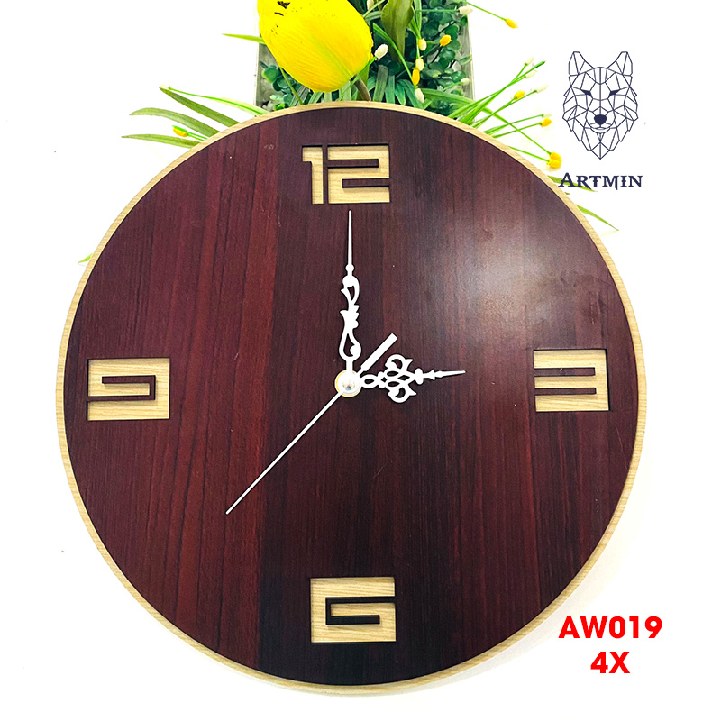 AW019- Đồng Hồ Gỗ Treo Tường – Décor Trang Trí Mẫu Mới 2023