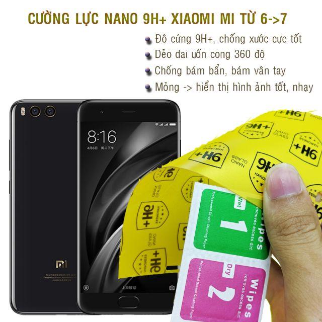 Dán cường lực dẻo nano cho Xiaomi Mi 6, Mi 6X, Mi 7