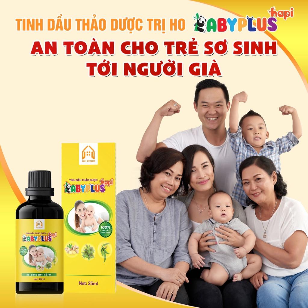 Tinh dầu thảo dược Babyplus Hapi - Giảm ho, giảm đờm, hỗ trợ viêm xoang