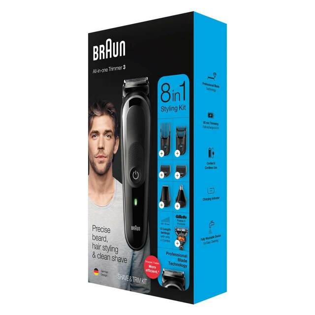 Tông Đơ Cắt Tóc Cạo Tỉa Râu Braun 8 in 1 | All-in-One