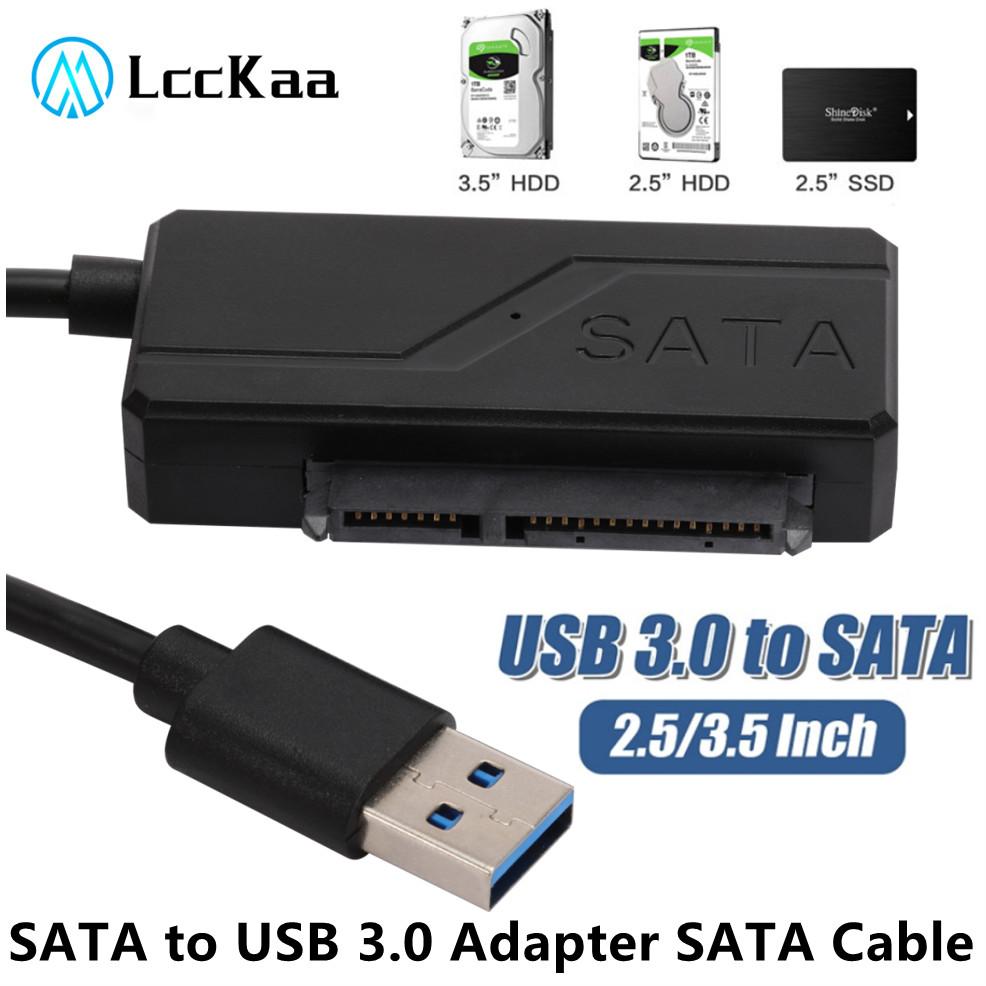 Cáp SATA đến USB 3.0 lên đến 5 Gbps cho 2,5 3,5 inch HDD SSD ổ cứng SSD SATA 7 15 22 Bộ chuyển đổi PIN USB 3.0 sang cáp SATA