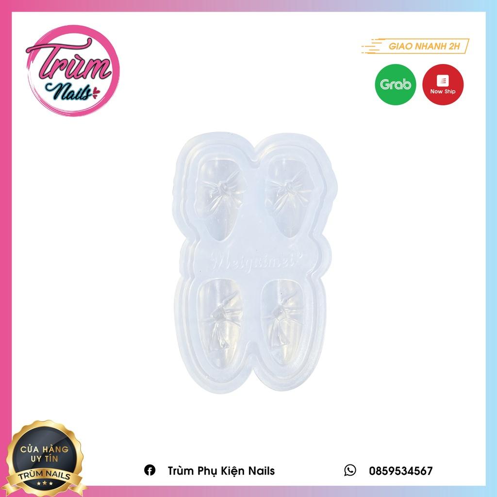 Khuôn nail Bướm, Nơ, Tim, Gấu silicon.