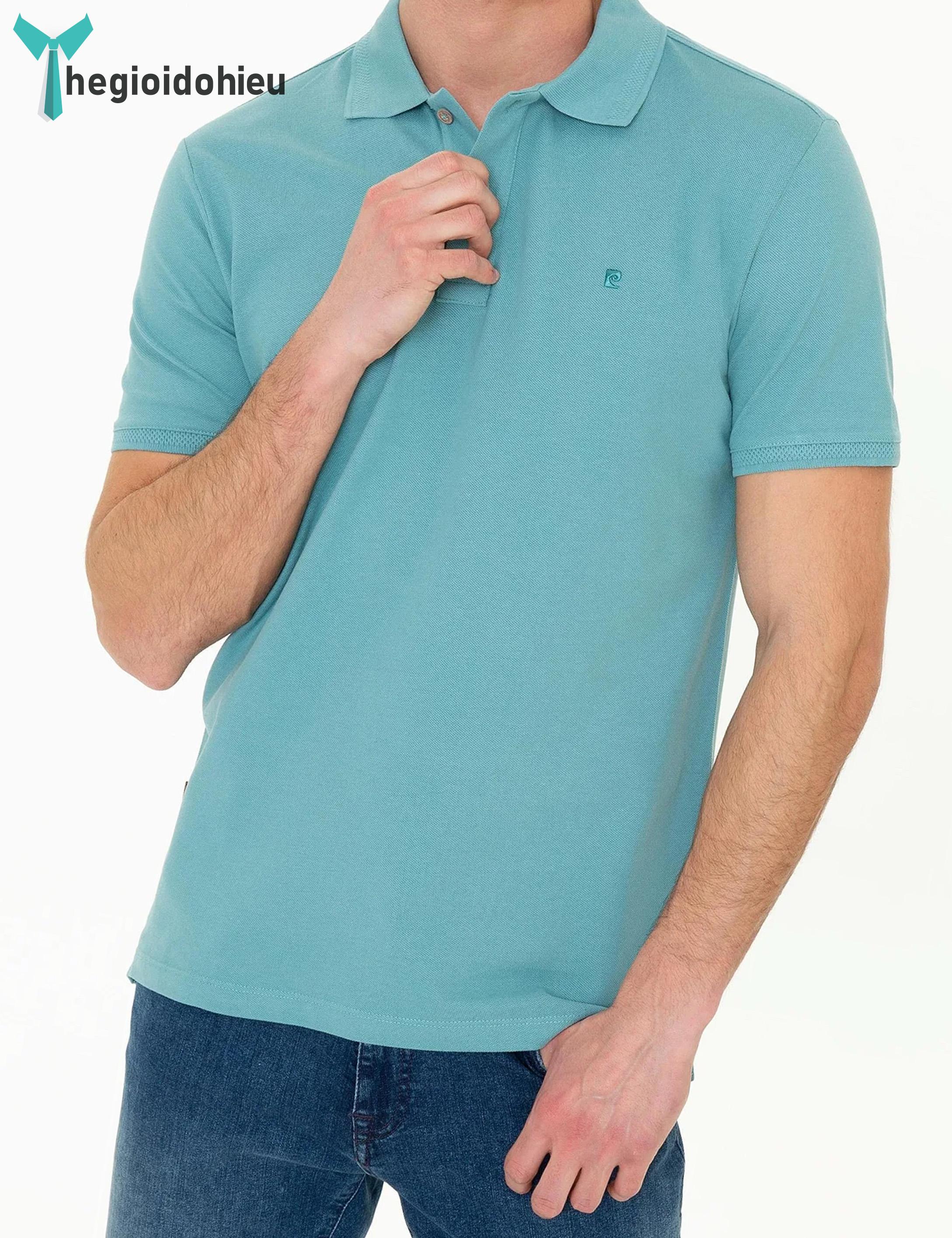 Áo thun nam PierreCardin PCPolo175 (Xanh dương trơn) - Hàng nhập khẩu - Không túi - Xanh dương trơn