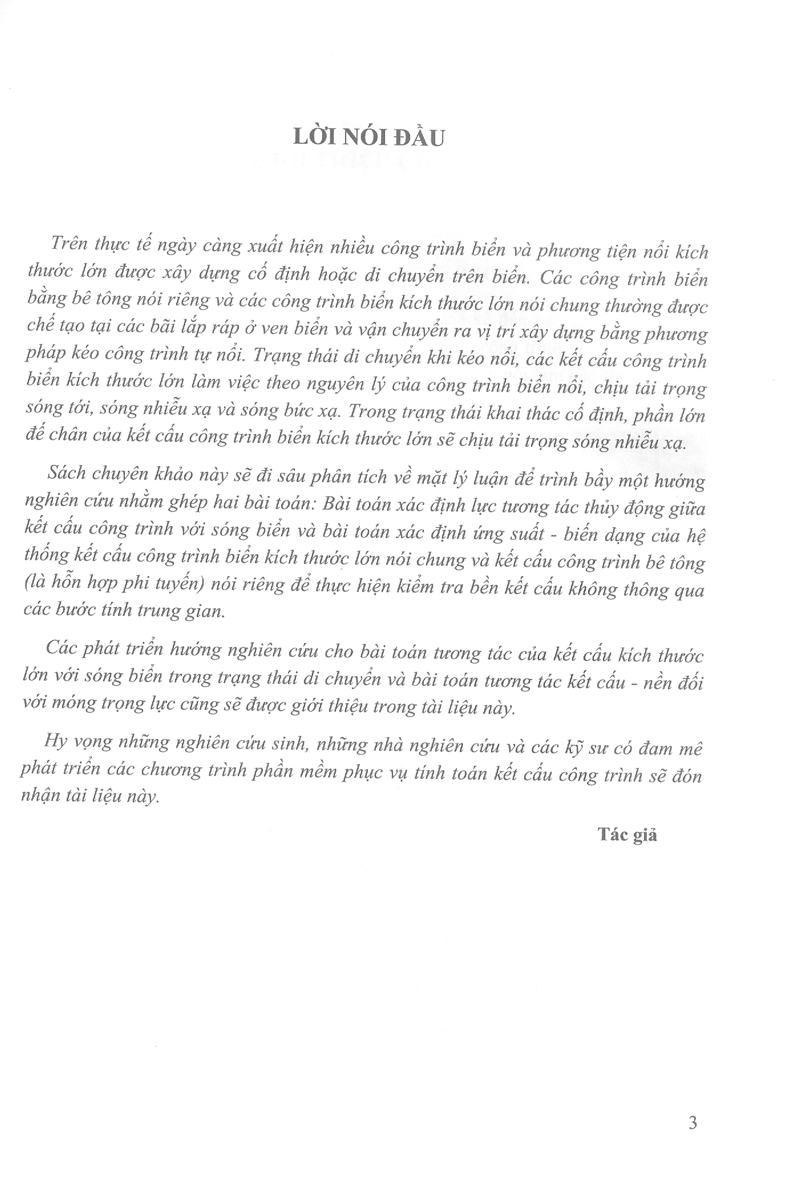 Tính Toán Kết Cấu Công Trình Kích Thước Lớn Khi Tương Tác Động Lực Học Với Sóng Biển Và Nền