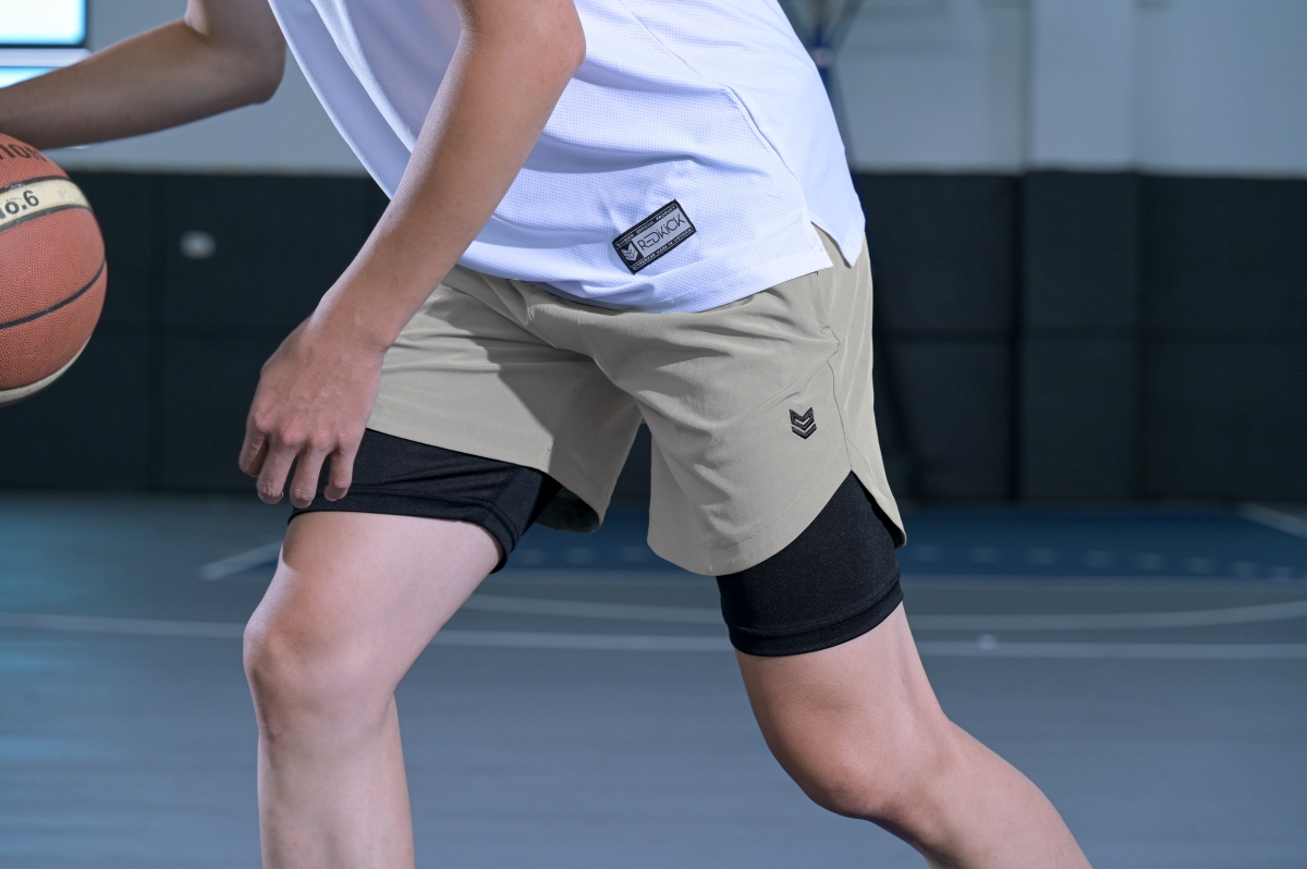 Quần short đùi thể thao 2 lớp Quick Dry Unisex Nhanh khô thoáng mát Tập Gym chơi Bóng Rổ Tennis Chạy Bộ Redikick