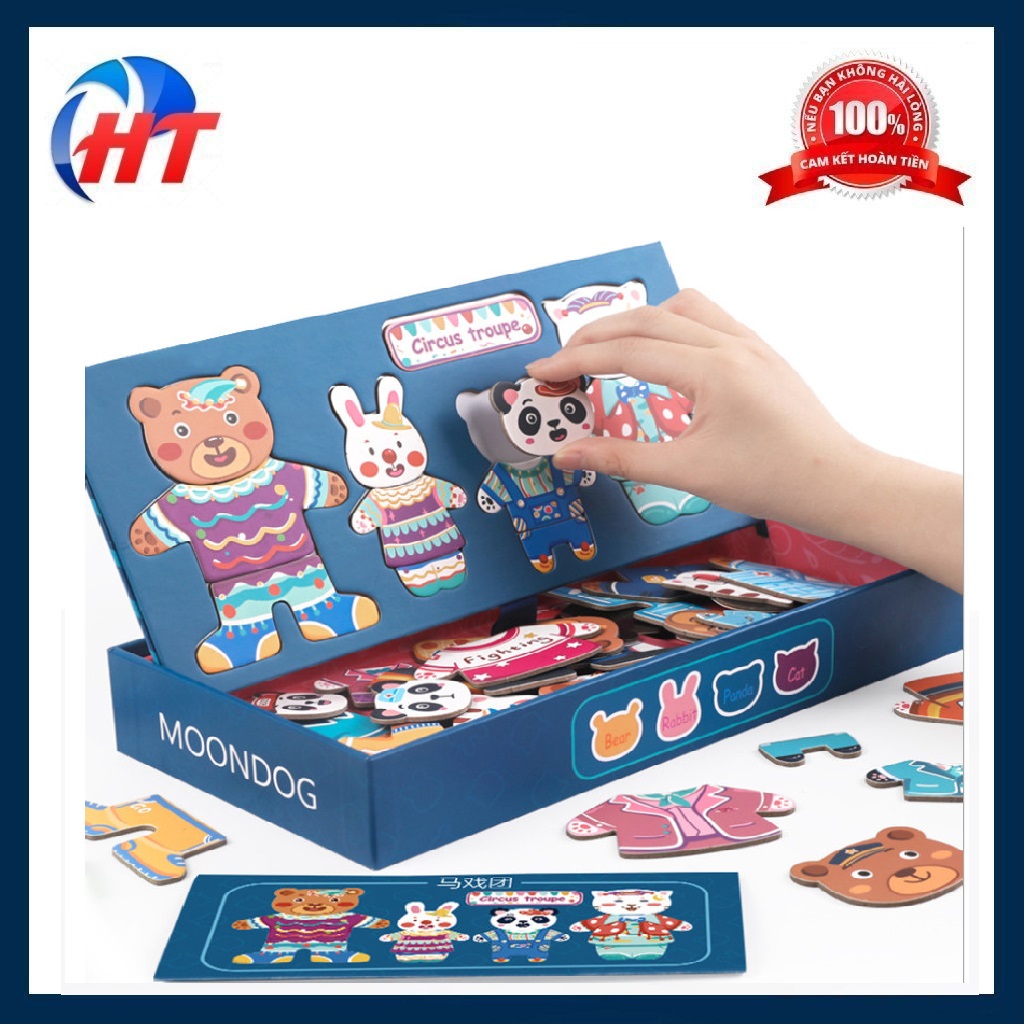 TRÒ CHƠI GHÉP QUẦN ÁO HÌNH THÚ CHO BÉ-HT