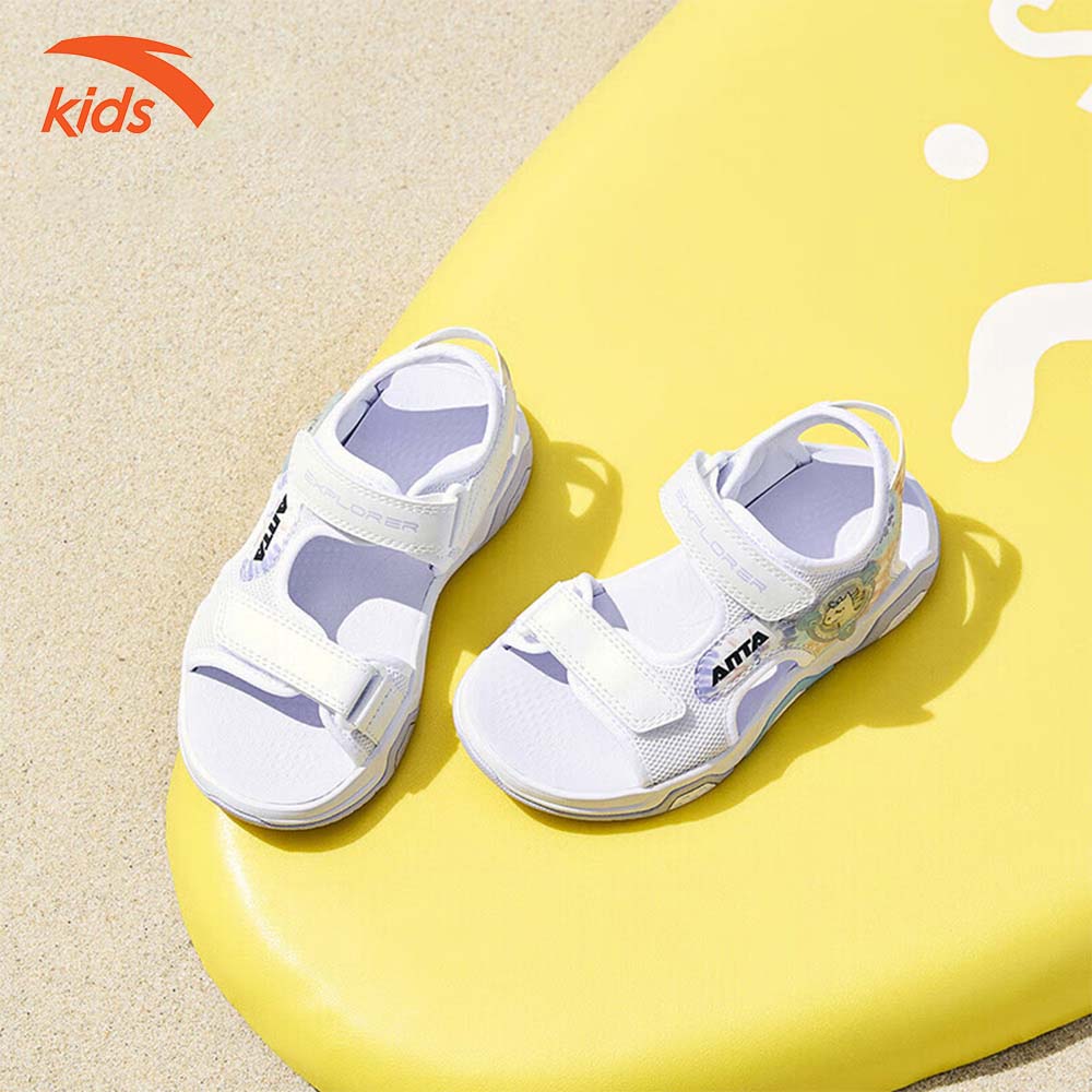 Sandals thời trang thể thao bé gái Anta Kids siêu nhẹ, quai dán tiện lợi, thoáng khí W322329971