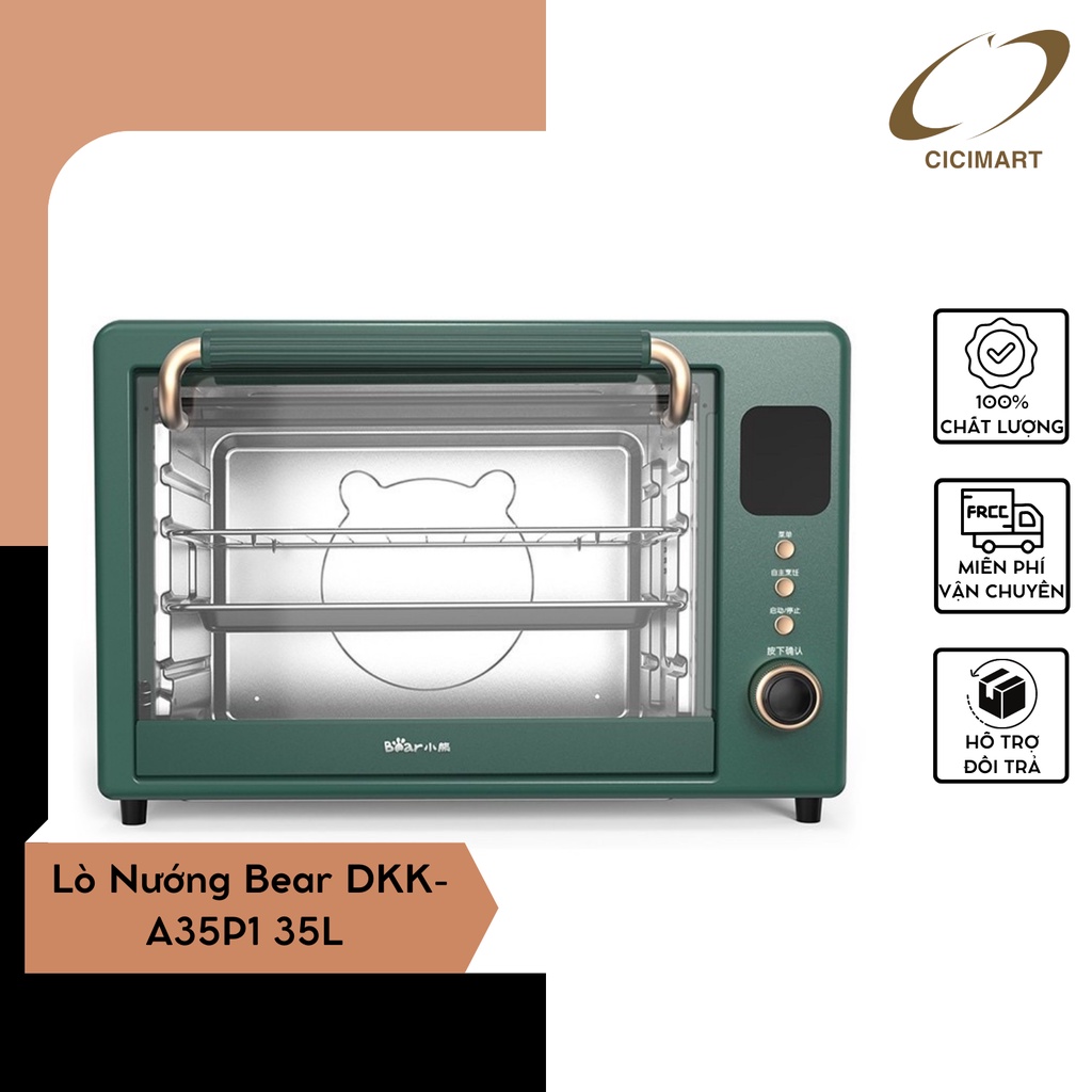 Lò nướng Bear DKX-A35P1, dung tích 35 lít Hàng chính hãng