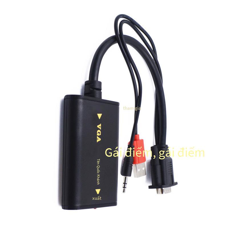 Khuyến mại cáp chuyển đổi VGA to HDMI kèm USB audio Bộ chuyển đổi âm thanh và hình ảnh VGA to HDMI