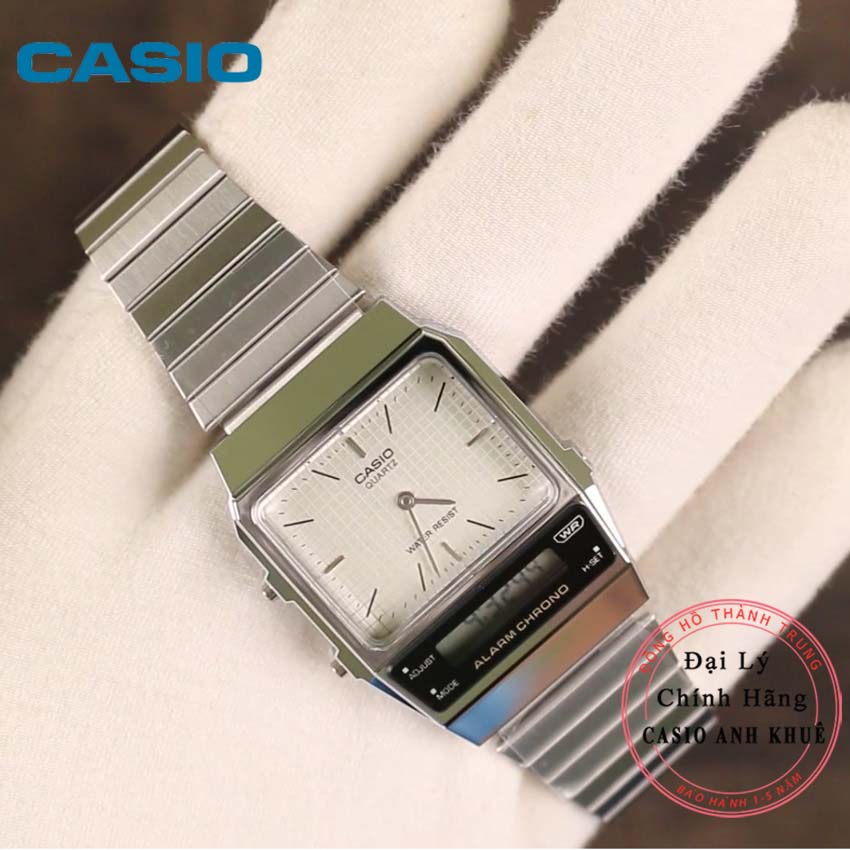 Đồng Hồ Casio Nam Dây Kim Loại AQ-800E-7A Chính Hãng