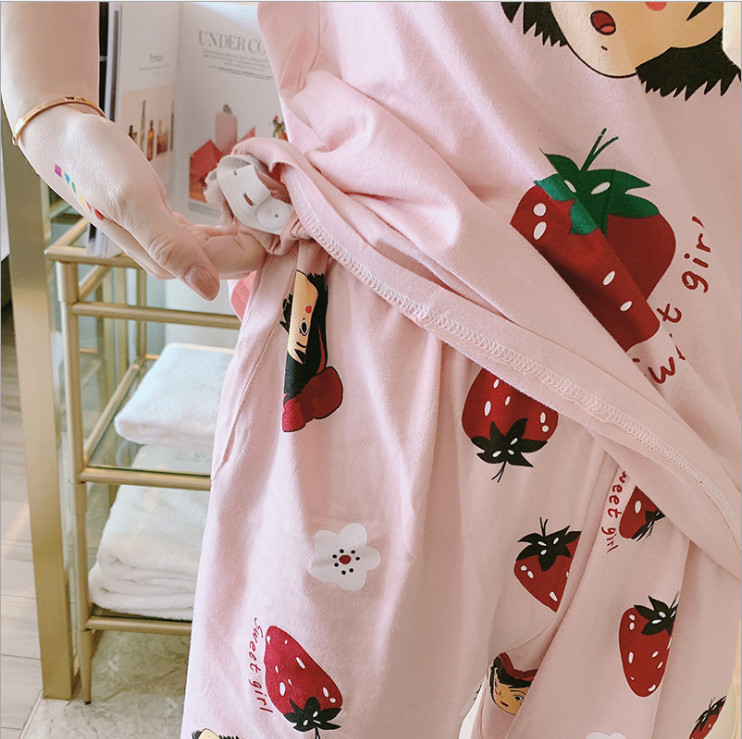 Đồ Bộ Pijama bầu và sau sinh Azuno BN0231 Chất Liệu Cotton Áo Ngắn Quần Lửng Mặc Nhà Mùa Hè