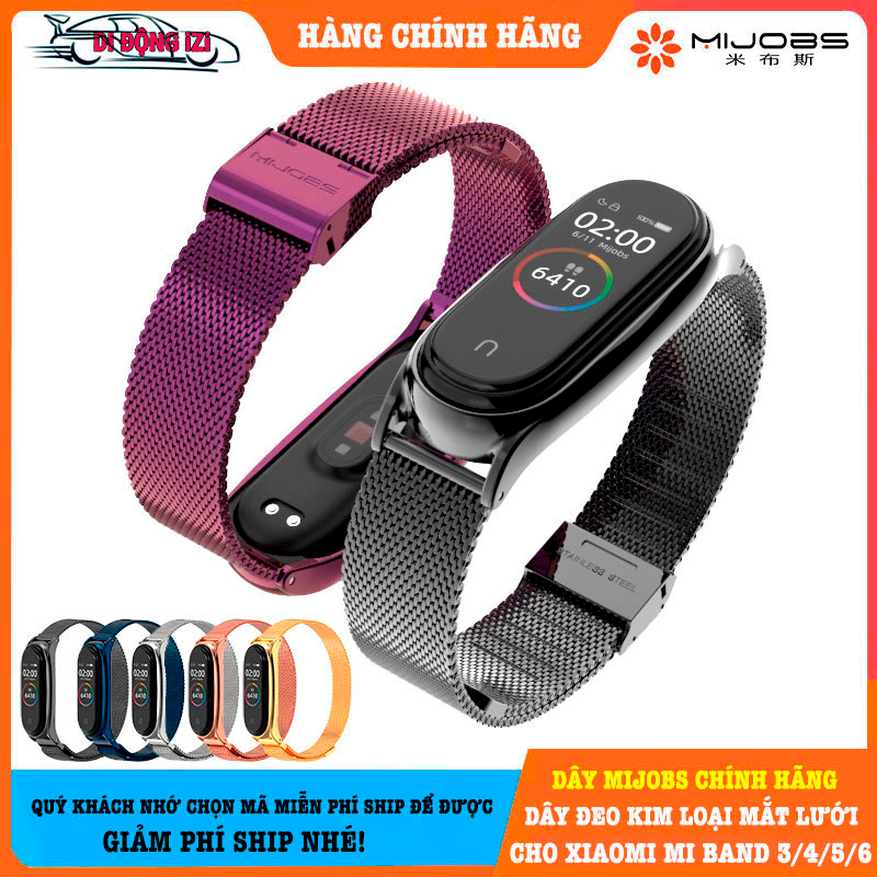 Dây Đeo Kim Loại Mắt Lưới Cho Mi Band 6/5/4/3 - Chất Lượng Tiêu Chuẩn, Màu Sắc Bắt Mắt