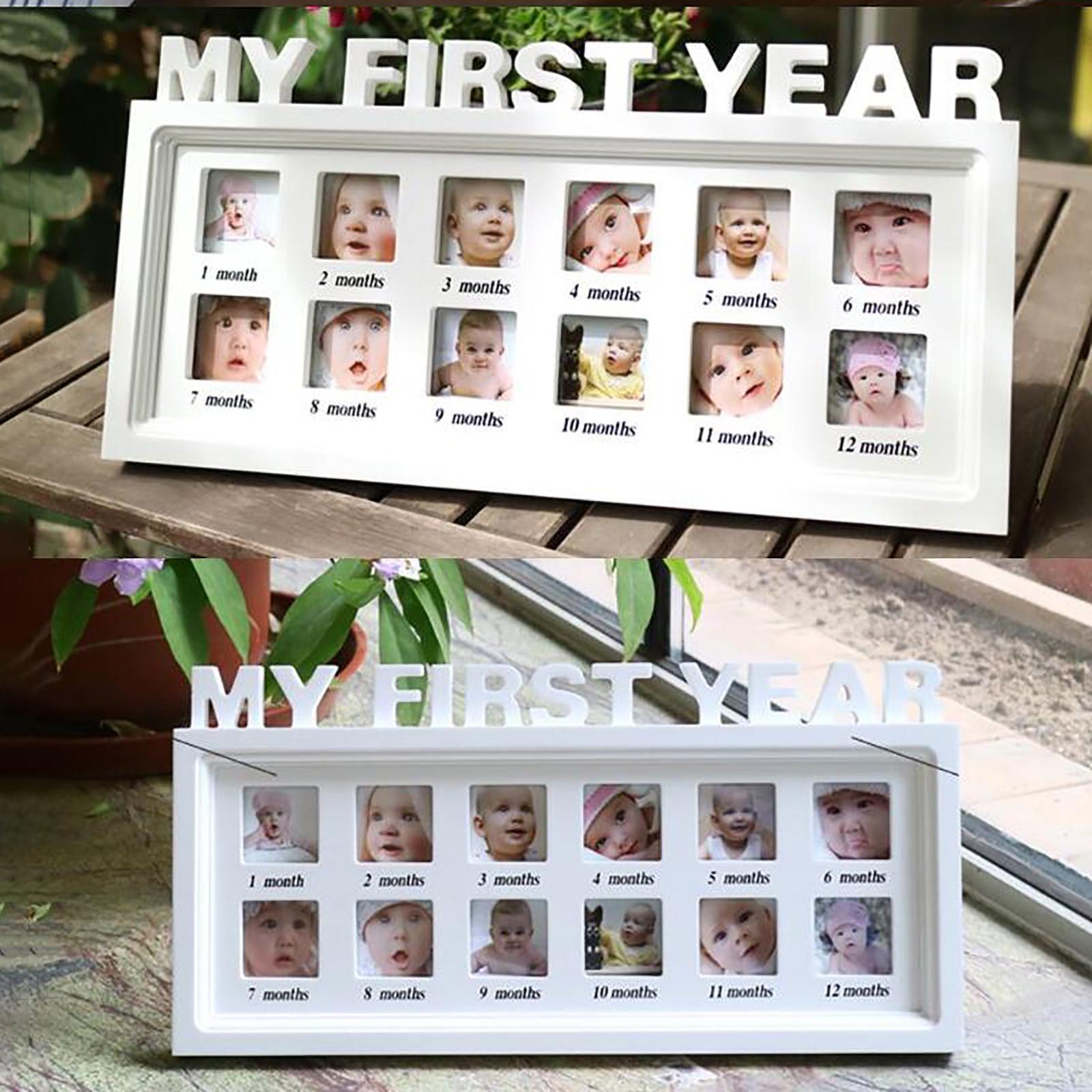 Baby's First Year Picture Photo Frame DIY Keepsake Newborn Baby Shower Gift