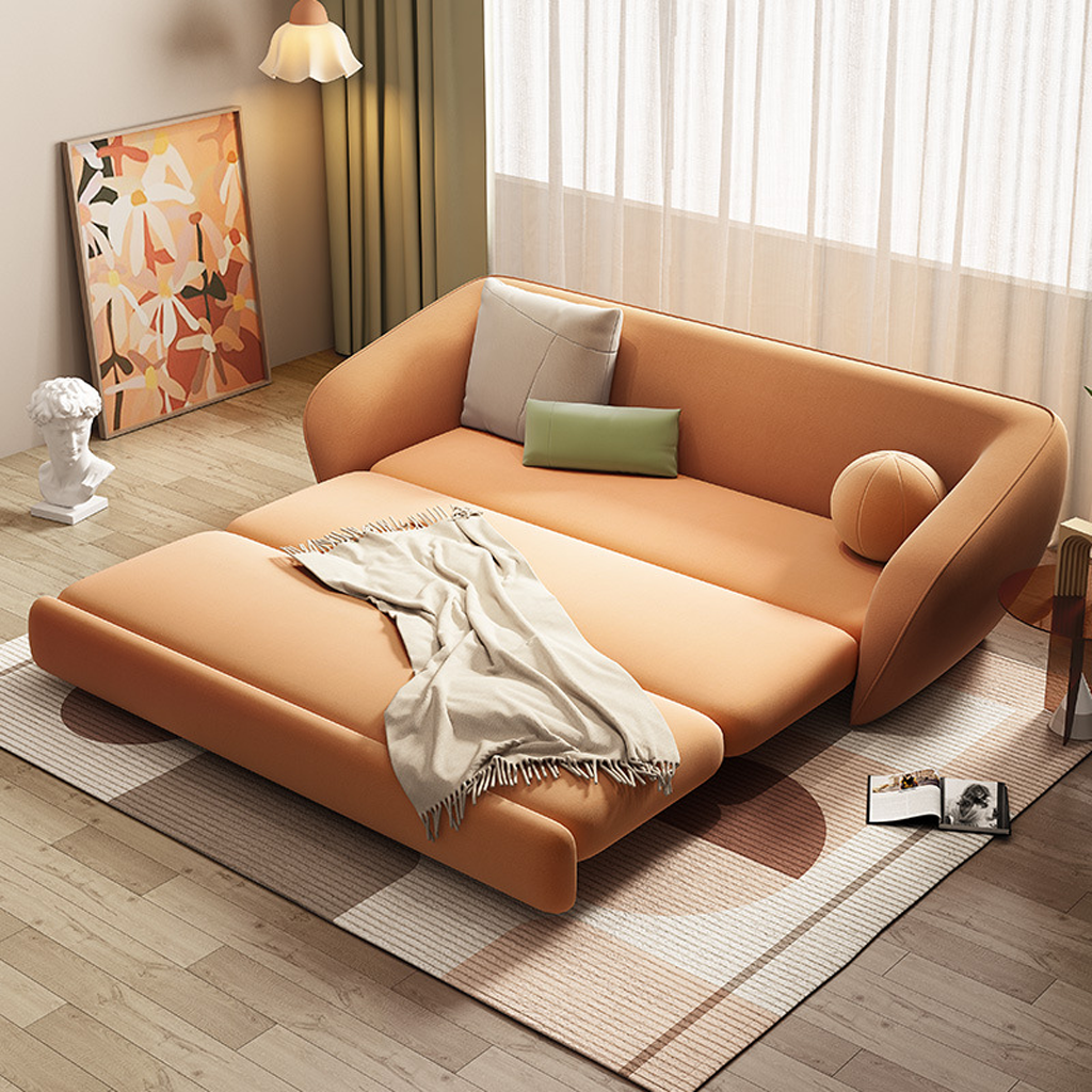 Sofa Giường Kéo Cao Cấp Với Khung Sắt Chịu Lực Đến 500KG, Ghế Sofa Bed Nệm Mút Êm Ái Mã HGK-40