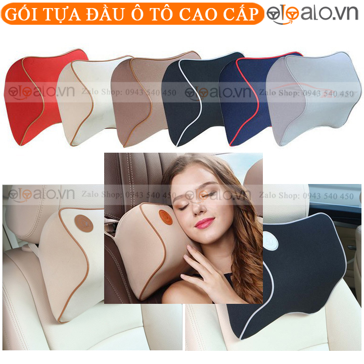Gối Tựa Đầu Ô Tô Cao Su Non Nguyên Khối Cao Cấp Siêu Đàn Hồi Chống Đau Mỏi