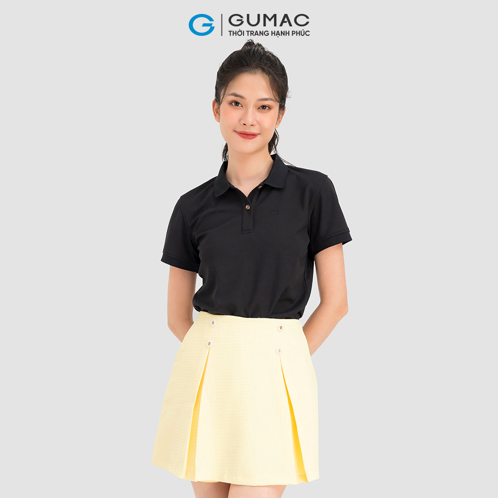 Áo polo nữ GUMAC ATC08004 phối nút nhiều màu