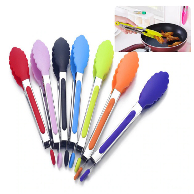 Kẹp gắp thực phẩm silicon an toàn 21cm