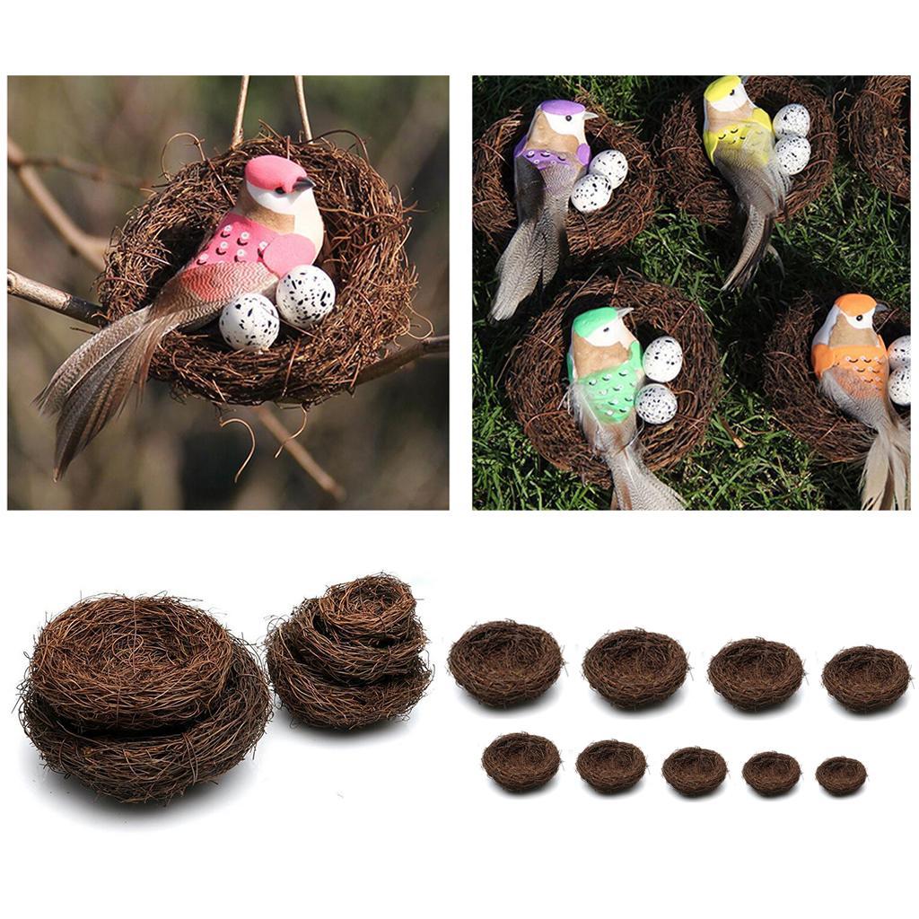 Nature Rattan Bird Nest Small Birds Bedding Holiday Decoration