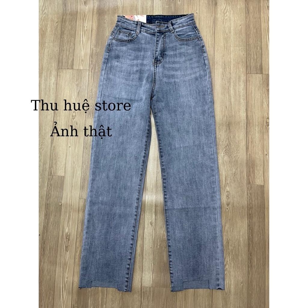 Quần Jeans Ống Đứng Lưng Cao Ảnh Video Chính Chủ