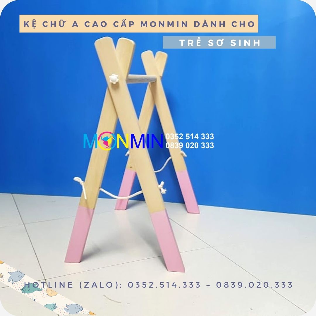 Kệ chữ A bằng gỗ Monmin - Chuẩn Montessori - chất lượng cao