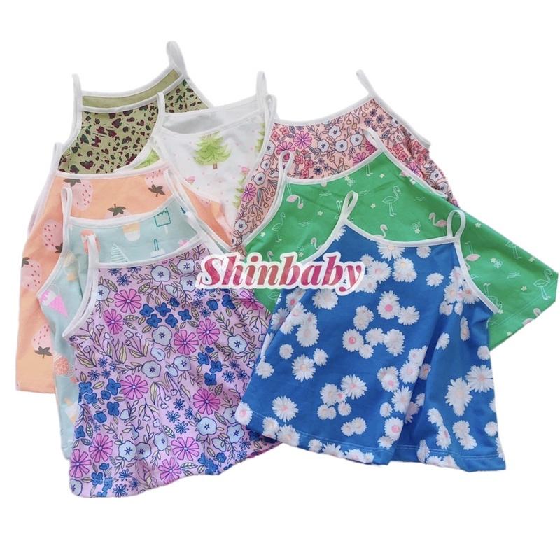 (6-26kg) Set 5 Áo hai dây bé gái nhiều hoạ tiết siêu cưng thun cotton mềm mát co giãn thoải mái