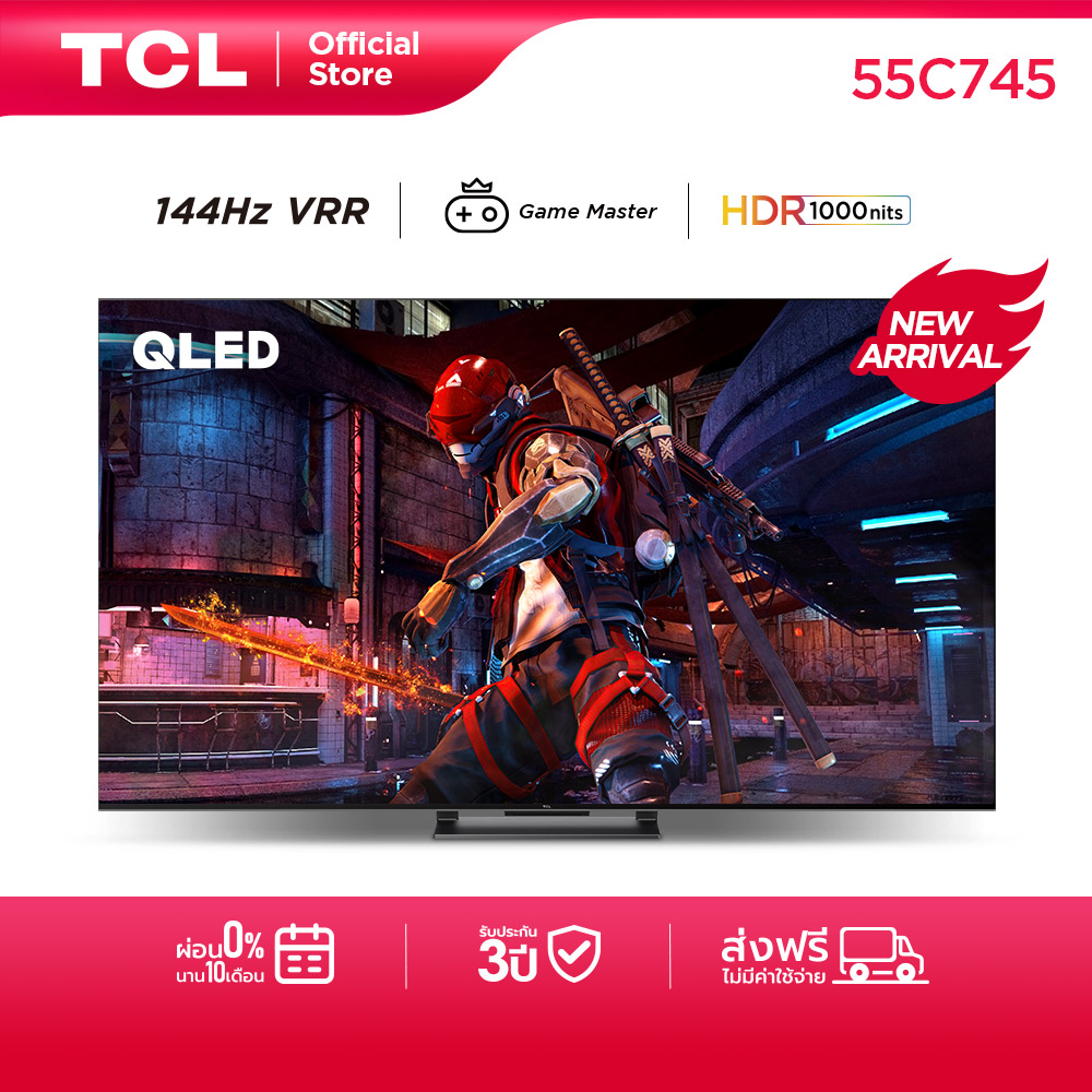 [NHẬP MÃ 3500KC7 ĐỂ ĐƯỢC GIẢM 3500K] TCL QLED Gaming TV 55 inch 55C745 - Game Master 2.0 - Tivi 55 inch - Google TV - Hàng chính hãng