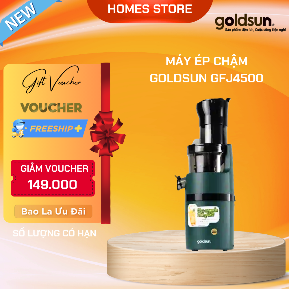 Máy Ép Chậm GOLDSUN GFJ4500, Dung Tích 600Ml, Công Suất 200W - Hàng Chính Hãng