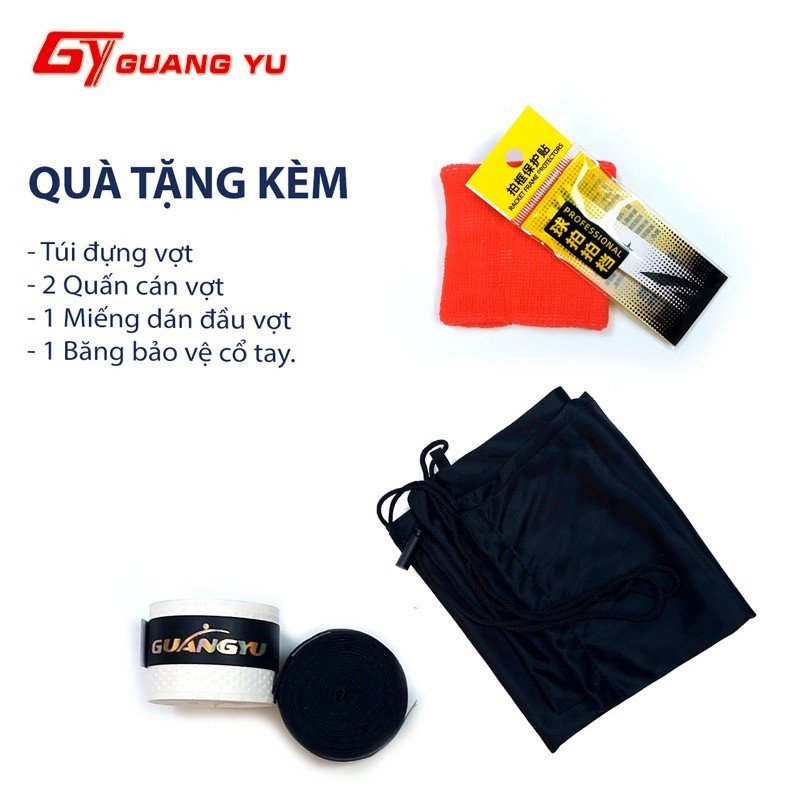 Vợt Cầu Lông GUANG YU 4U TOMAHAW 100 Công Thủ Toàn Diện Bản Nâng Cấp Khung Carbon Thân Dẻo Trợ Lực Đánh - V11