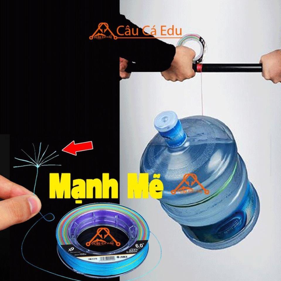 Dây Dù Câu Cá Siêu Bền PE X9 Mạnh Mẽ Dây Nhỏ 2mm Lure Cá Bạo Lực Nhợ Câu Giá Rẻ  Cước 7 Màu - Câu Cá E du