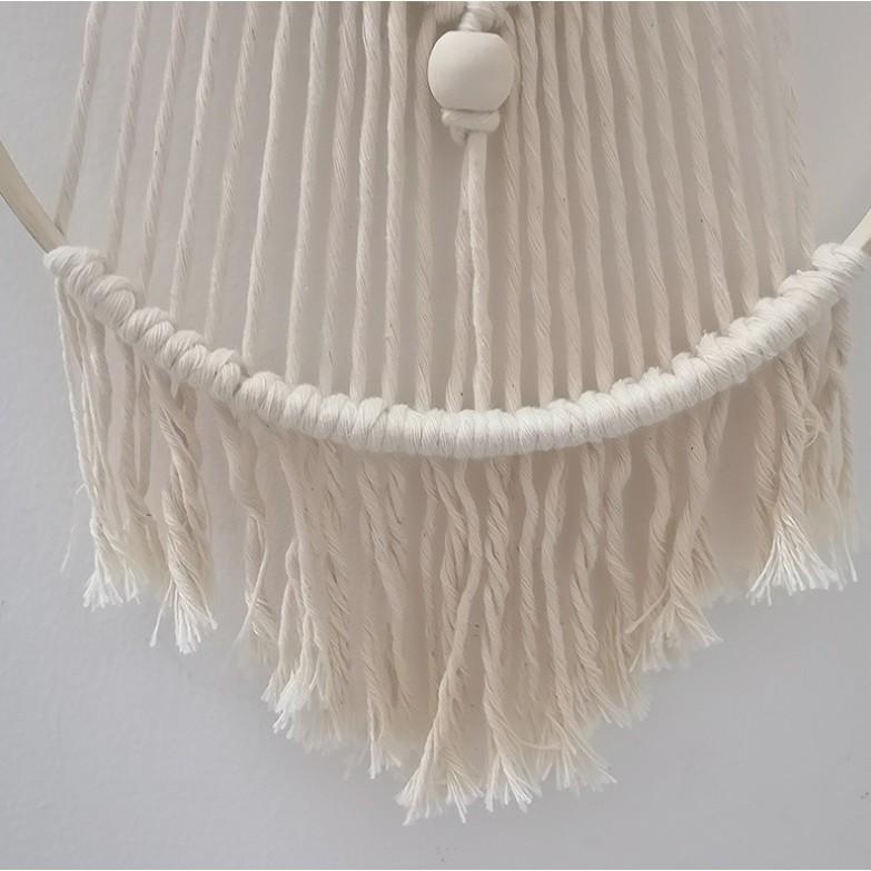 Macrame dreamcatcher vòng tròn trang trí tường homestay, phòng ngủ xinh xắn