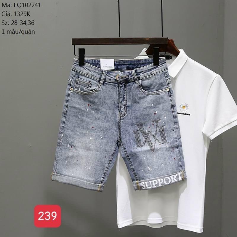 Quần Short Nam Chất Jean Co Giãn Màu Đen ,Quần Short Jean Nam thời trang cao cấp MuradFashion MS208