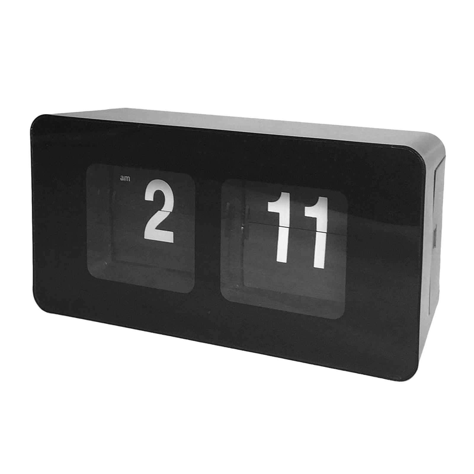 Auto Flip Clock Stylish Modern Simple Vintage Style Clock Desk Table File Down Page Clock